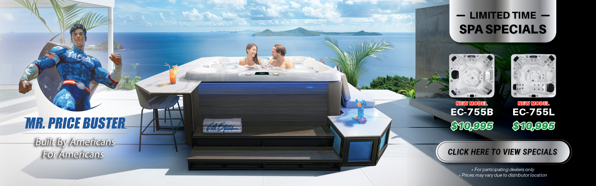 Calspas hot tub being used in a family setting - Montpellier